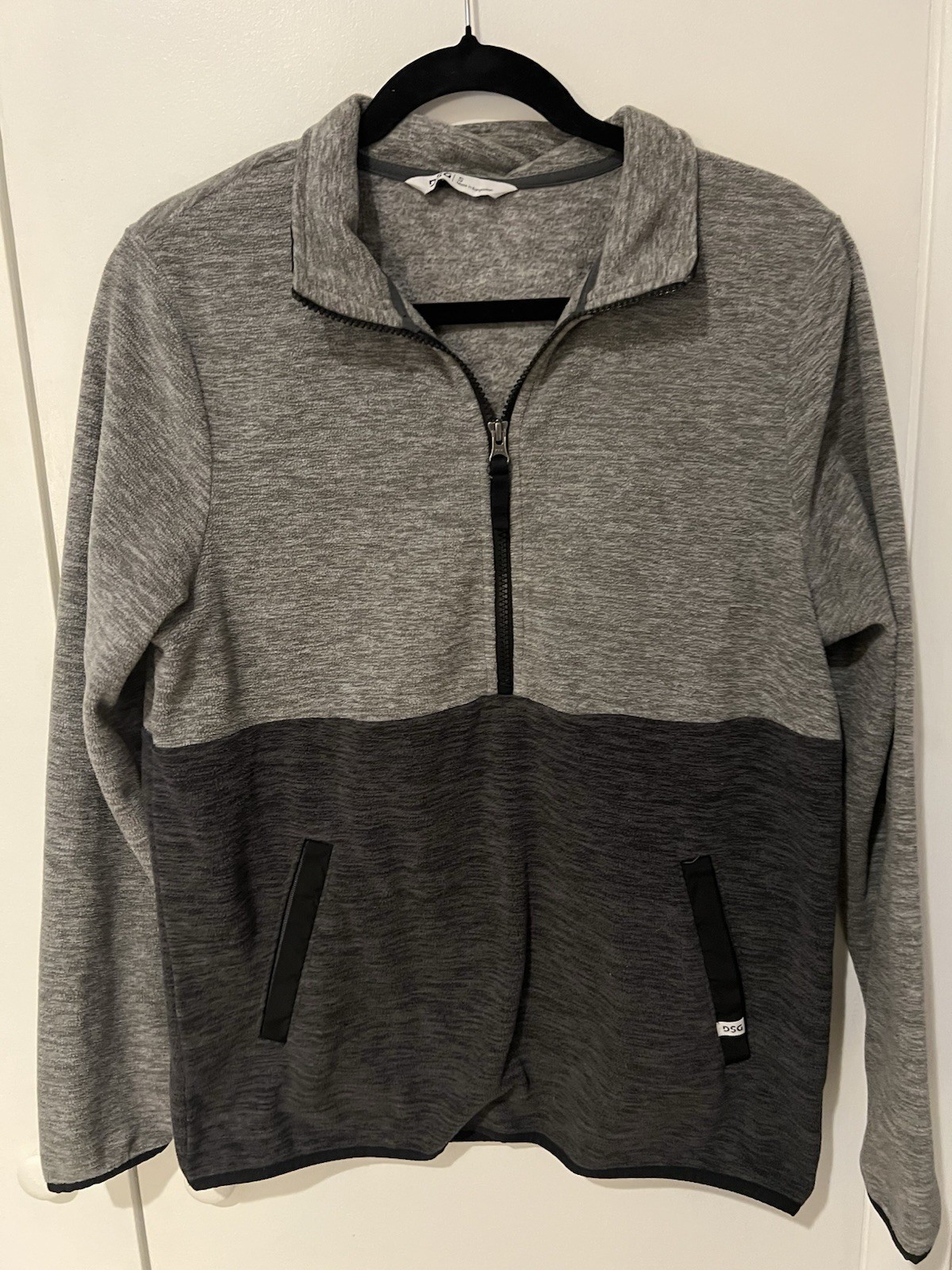 DSG Polar Fleece Half Pullover Zip Gray/Black Soft Small Men’s gallery