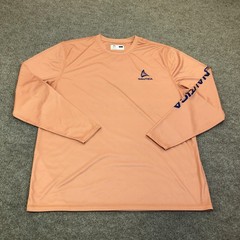 Nautica Shirt Mens Large Orange OTF Offshore Fishing Long Sleeve Performance Top