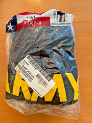 Black Performance Moisture Wicking US ARMY PT Medium APFU Long Sleeve T-Shirt