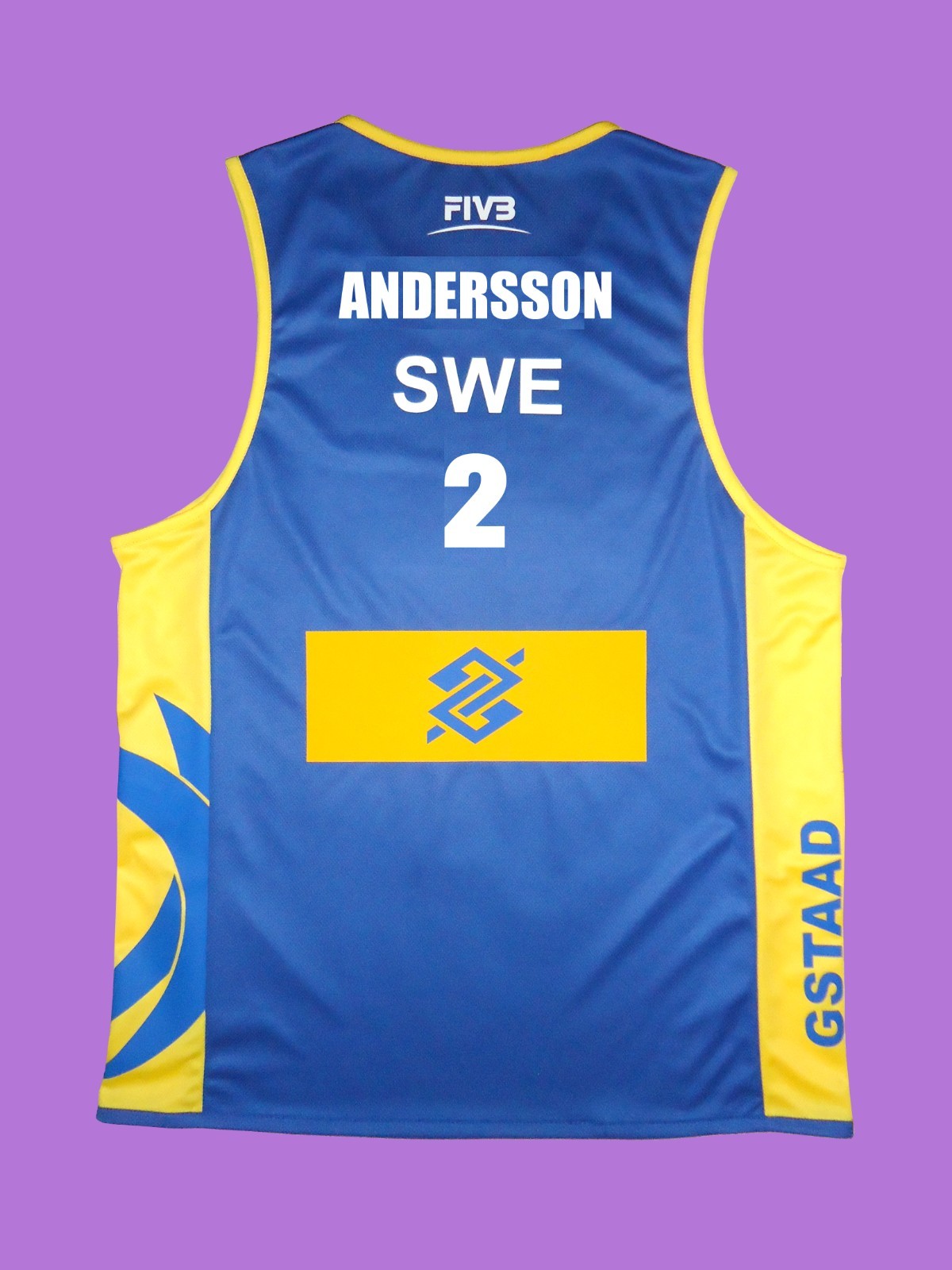 Beach Volleyball Jersey NILSSON/ANDERSSON Blue/Yellow Size S, M, L, XL, 2XL New gallery