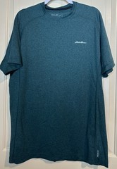 Eddie Bauer Men’s green Motion FreeDry Short Sleeve Performance T-Shirt Size TL