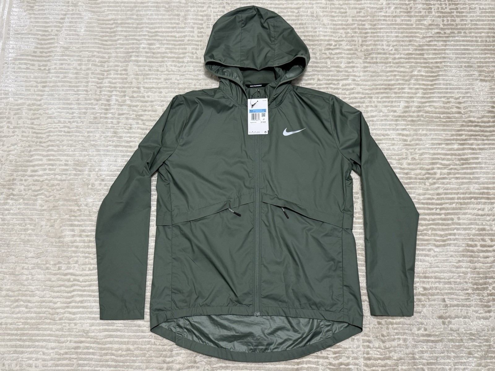 Nike Repel Running Hoodie Zip Up Jacket Green - Medium gallery