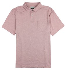 PGA TOUR Fine Line Eco Polo Golf Shirt sz L Large Heather Rose