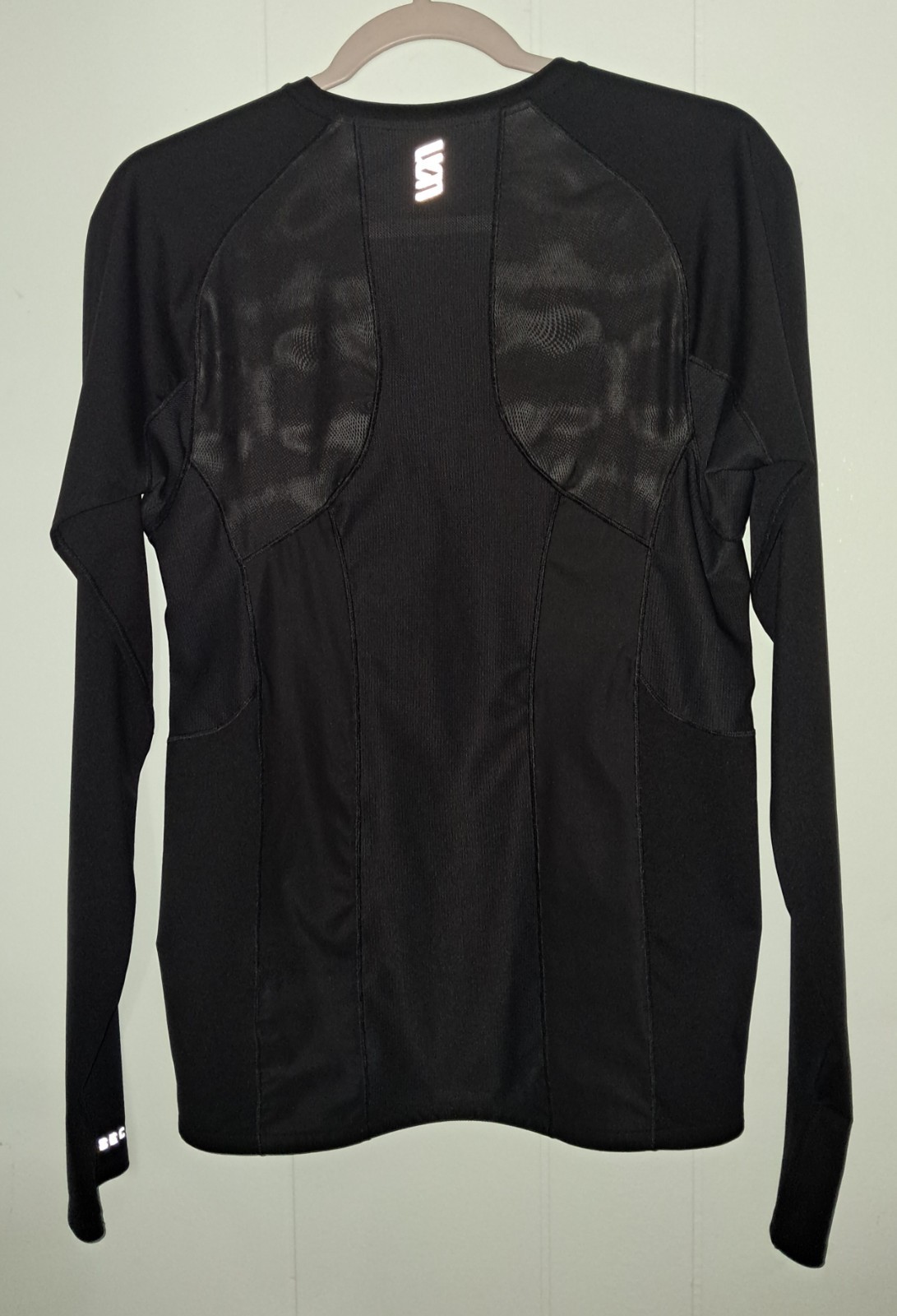 Second Skin Compression Long Sleeve Crew Black Pullover Shirt Mens Size Large gallery