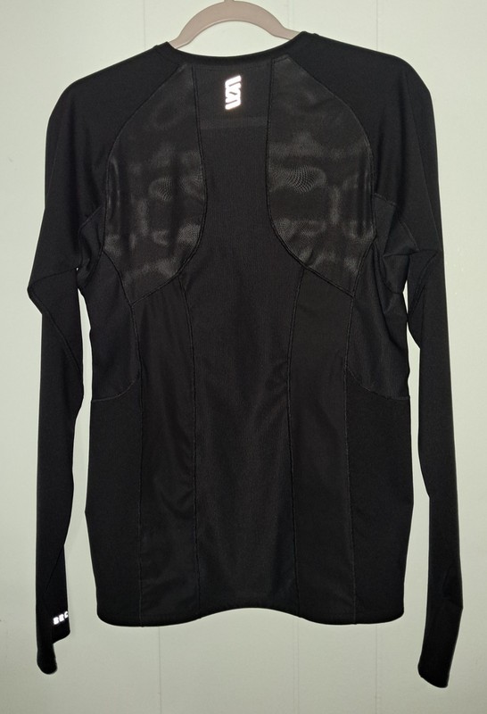 Second Skin Compression Long Sleeve Crew Black Pullover Shirt Mens Size Large gallery