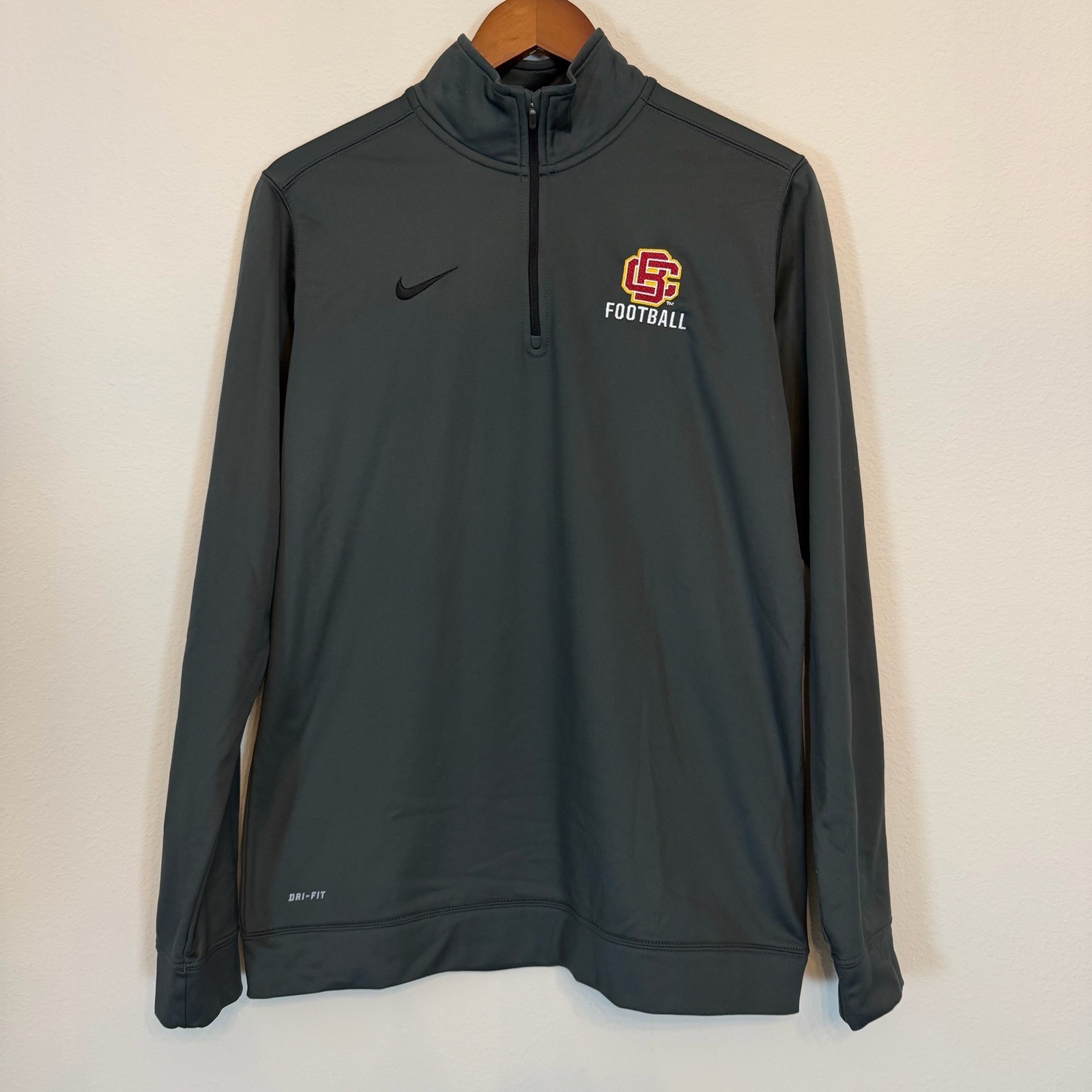 BCU Wildcats Bethune Cookman Sweatshirt Mens Large Gray 1/4 Zip Nike Dri-FIT gallery