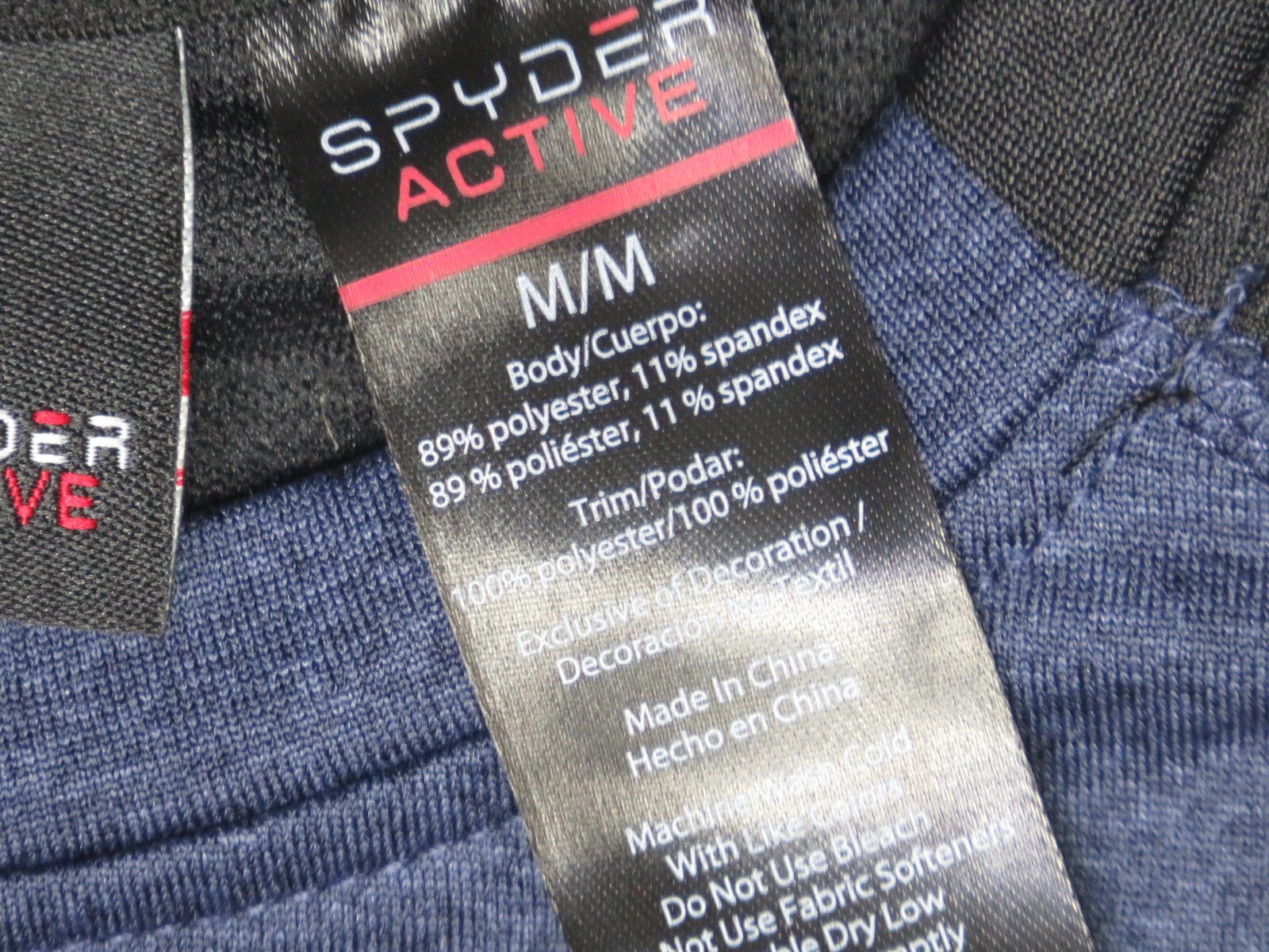 SPYDER ACTIVE PROWEB MENS M NAVY BLUE LONG SLEEVE STRETCH PULLOVER 1437823 new gallery
