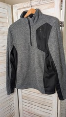 Spyder Men’s 1/4 Zip Heavy Knit Pullover Gray Snow Ski Medium Outdoor Athletic