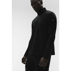 Alo Yoga Black Conquer 1/4 Zip Reform Long Sleeve Activewear Top Men’s Size XL