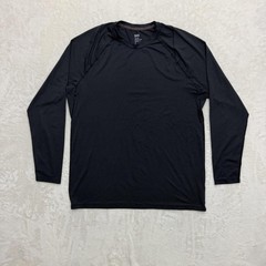 SAXX Quest Shirt Mens XL Black Long Sleeve Crew Performance Travel Base Layer