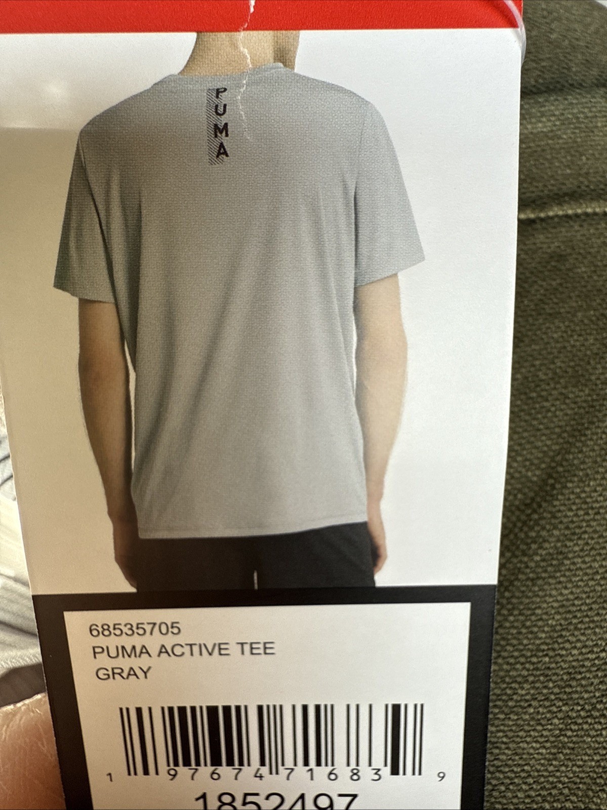 PUMA Men's Performance Cat Training T-Shirt Size L Color Gray gallery