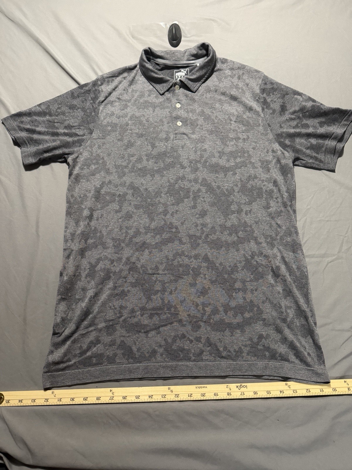 PUMA Men's Dry Cell Golf Short Sleeve. Pullover 3/4 Button Up , Collared,GrayXL gallery