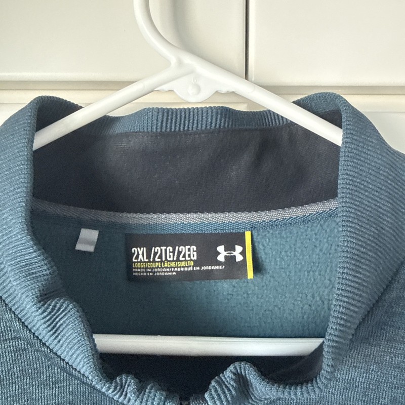 Under Armor - Men’s Quarter Zip - NWOT - 2XL - Teal - Medium Weight gallery