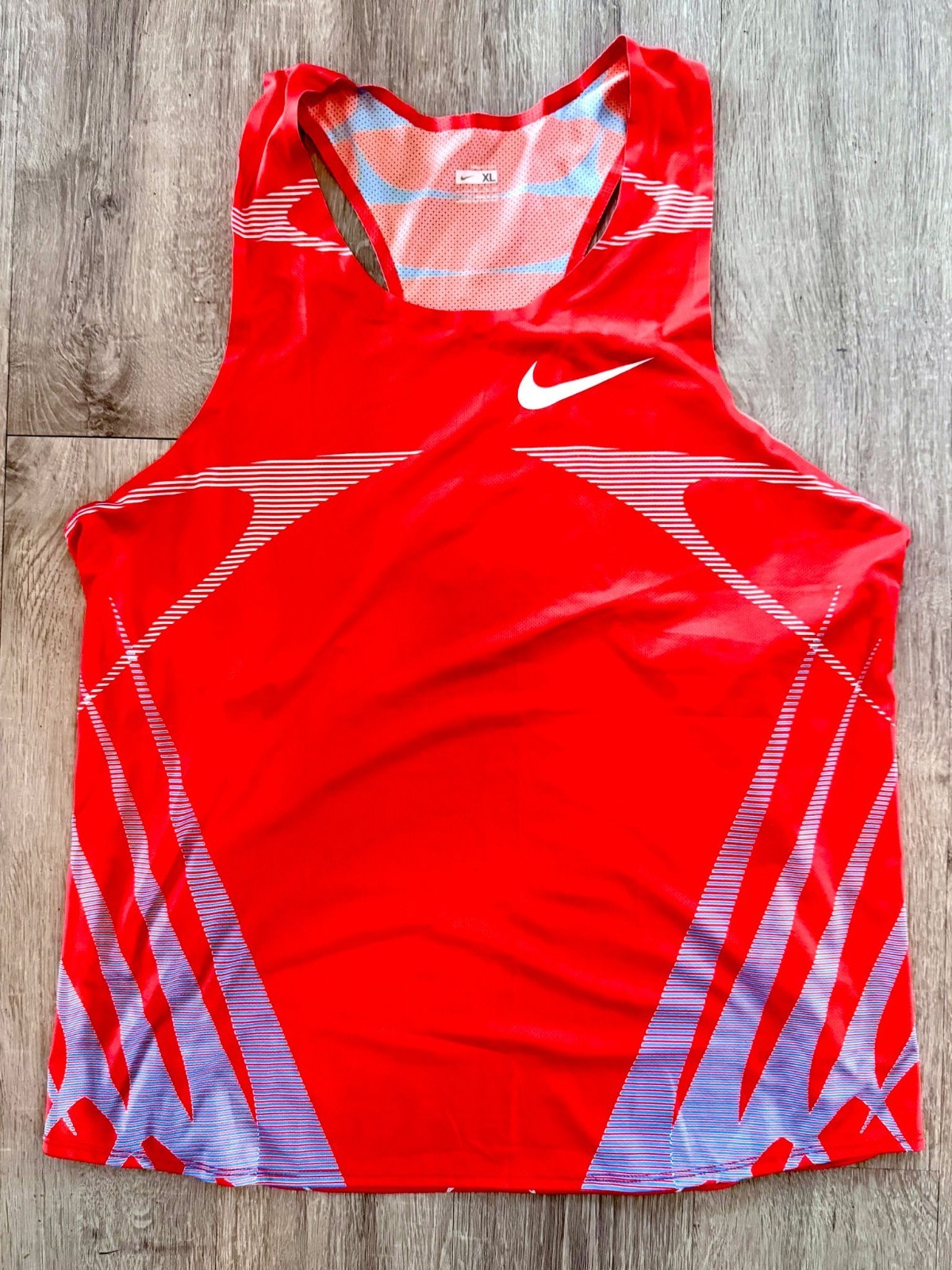 Nike Pro Elite Singlet Running Tank Top Red Blue Made In USA RareN Size XL gallery