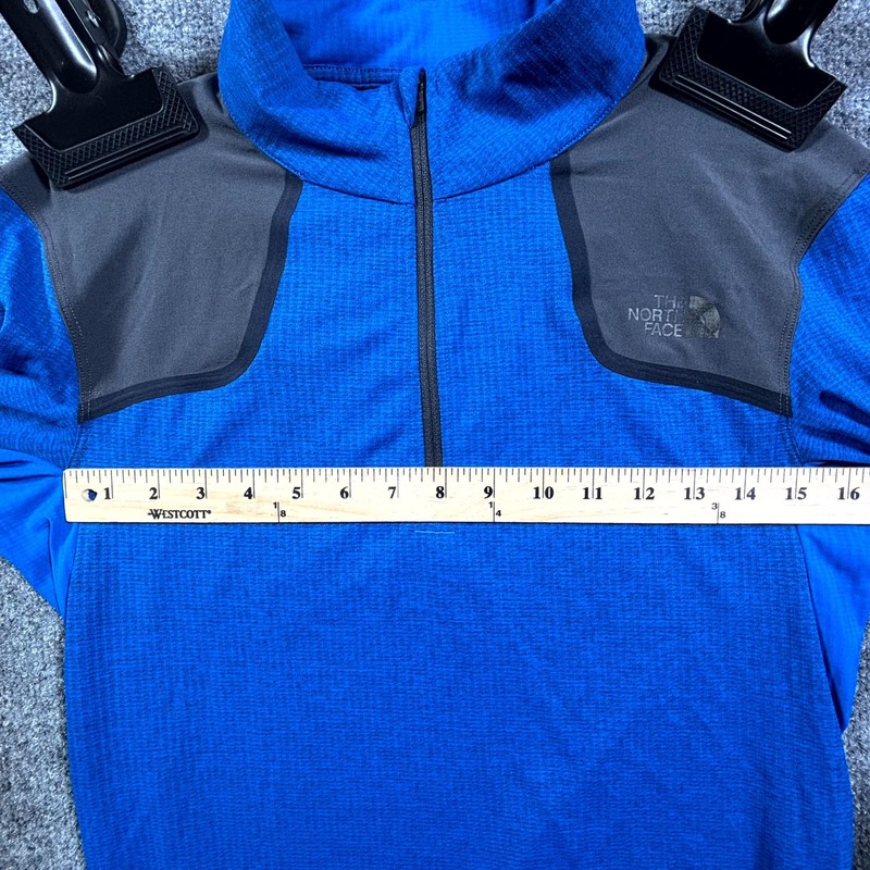 The North Face FlashDry Golf Shirt Men's S Blue Polyester Athletic Quarter-Zip gallery