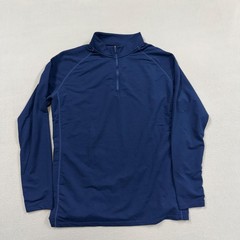 SQUIDHAUS Pullover Mens Large Blue 1/4 Zip Long Sleeve Running Performance Top