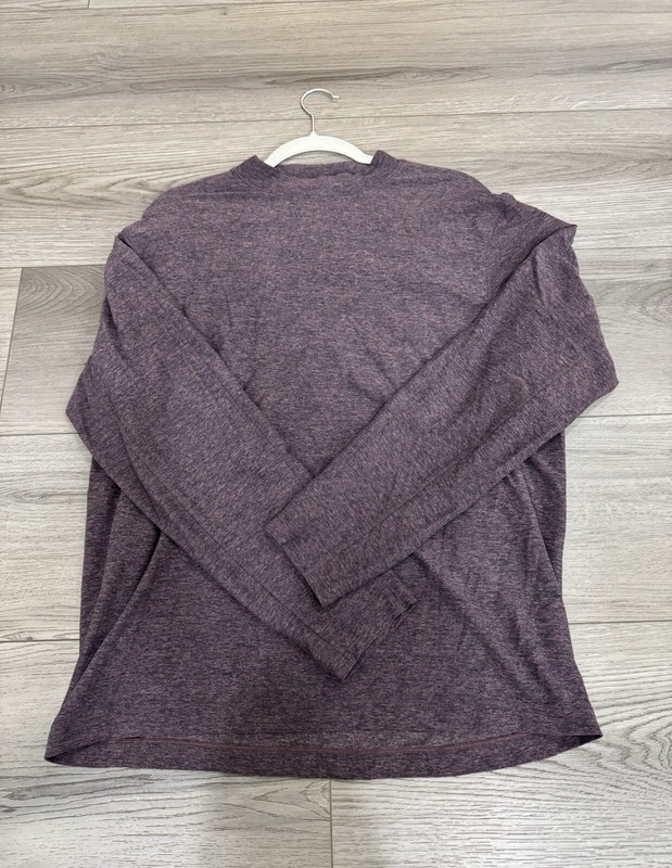 Lululemon Rulu Mock Neck Long Sleeve Shirt Heathered Arctic Plum Size Large gallery