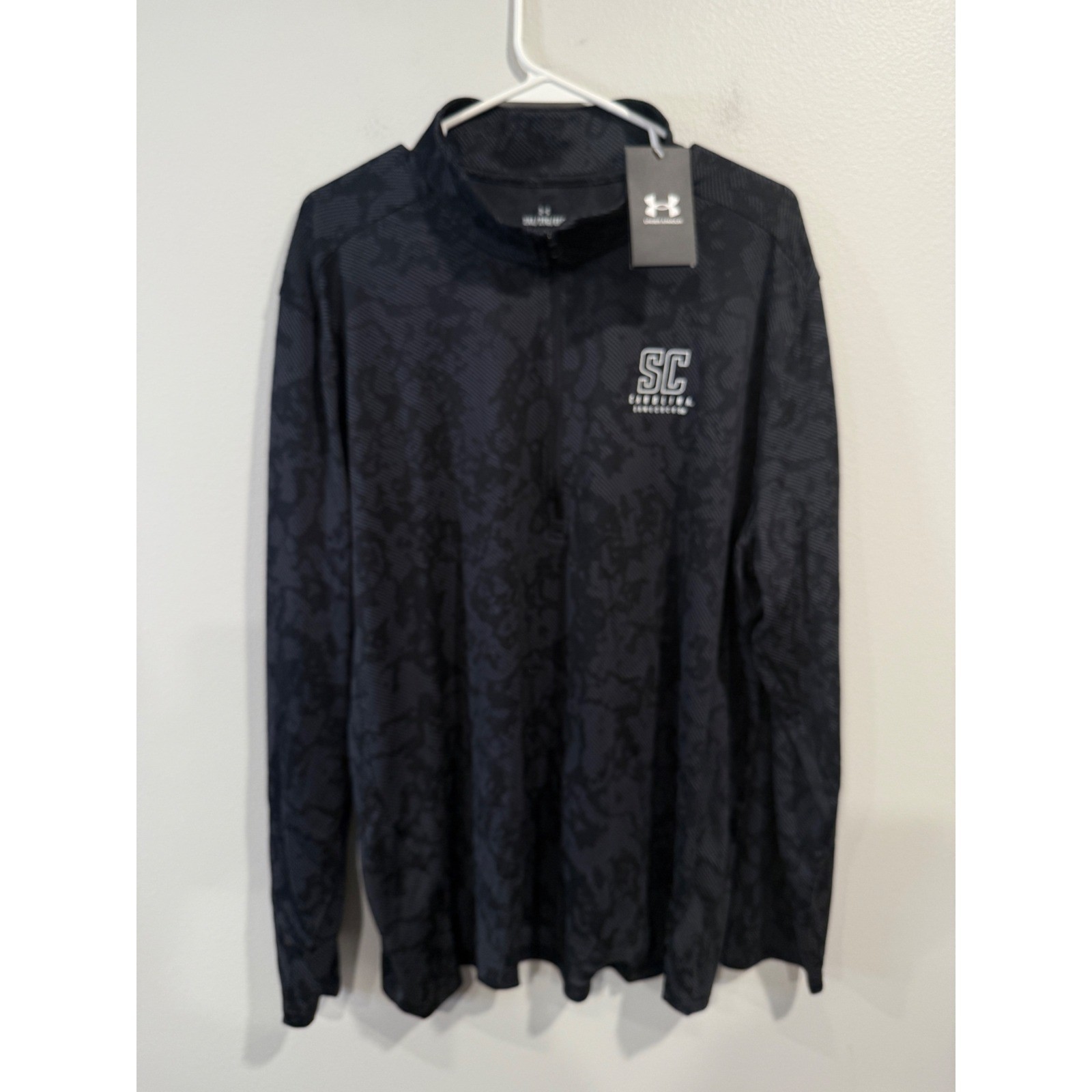 Under Armour SC Performance 1/4 Zip Long Sleeve Shirt Mens 2XL Loose Fit Black gallery