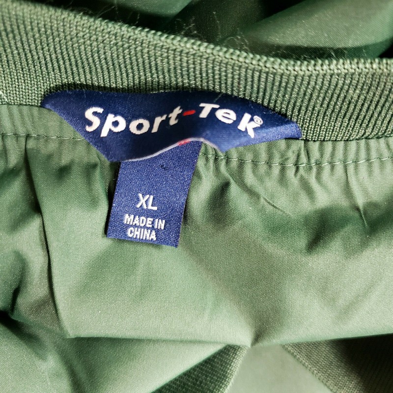 Sport-Tek Men's XL, V Neck, Raglan Windshirt, Green, Style JST72, EUC gallery