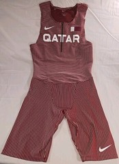 New Men’s Nike Pro Elite Qatar National Track & Field Speedsuit Racing Singlet M
