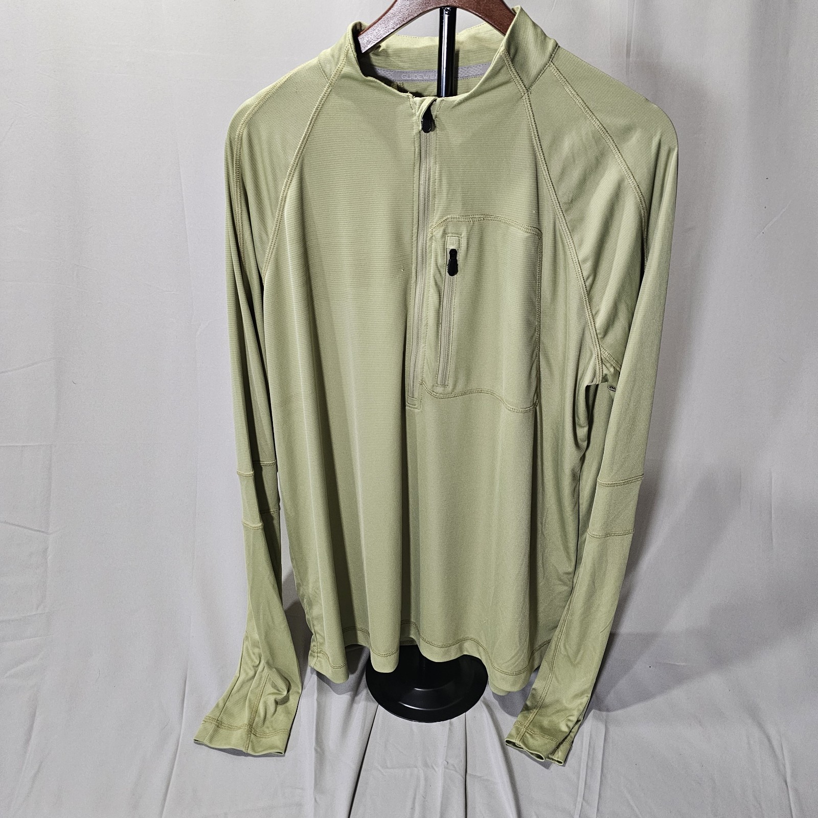 Cabela's Guidewear 1/2 Zip Pullover Xl Men's Lime Green Wicking Logo Outdoor gallery