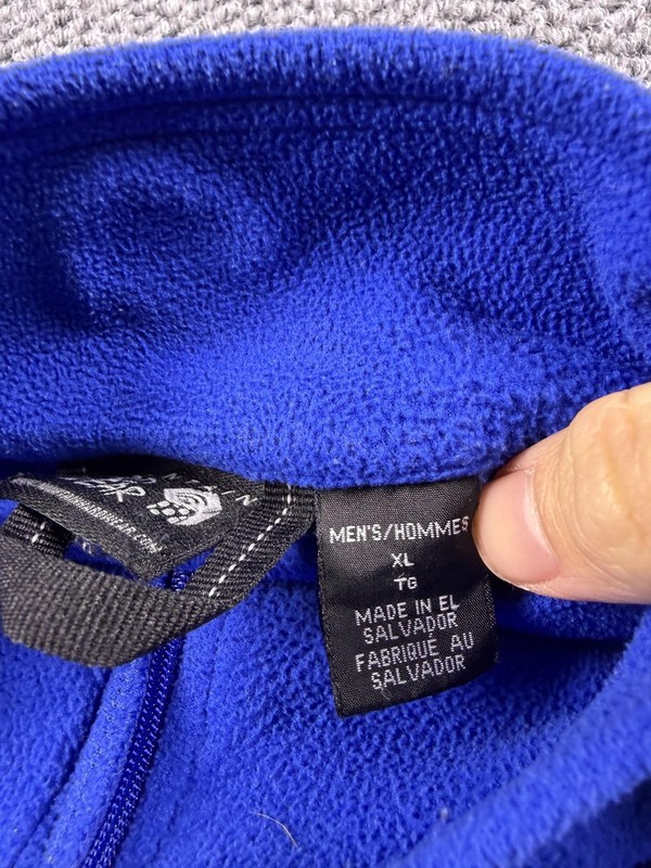 Mountain Hardwear Quarter Zip Pullover Mens XL Blue Fleece Hiking Outdoor Top gallery