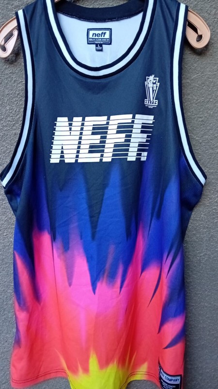 NEFF Basketball Jersey #16 Tye Dye sz L gallery