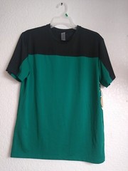Men’s Active Fast Drying T Shirt Size XL Color Eco-friendly Black And Green
