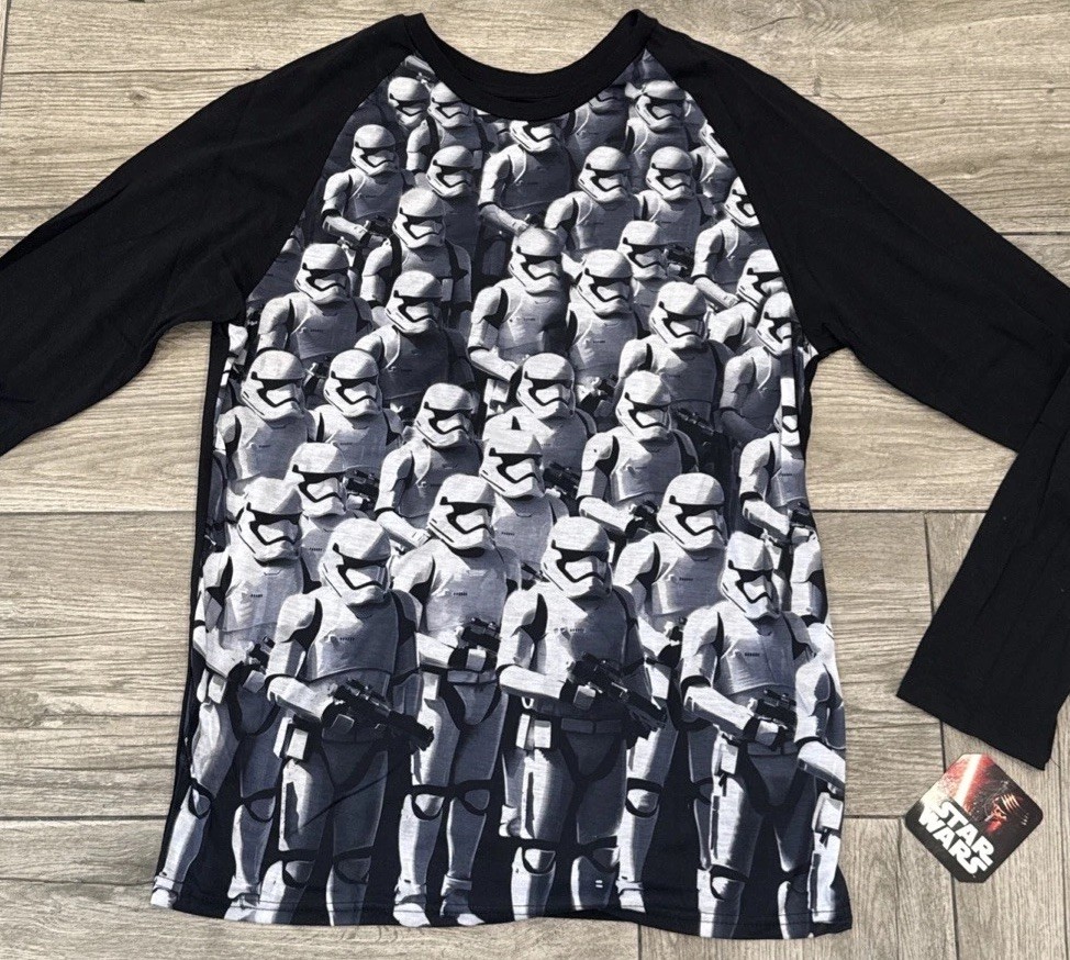 2015 Star Wars Performance Tee Stormtroopers Long Sleeve T-Shirt Size Large gallery