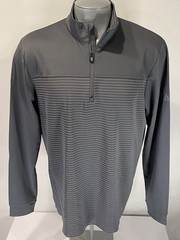 Cutter & Buck L Large CB DryTec 1/4 Zip Mens Gray Shirt MCC 1892