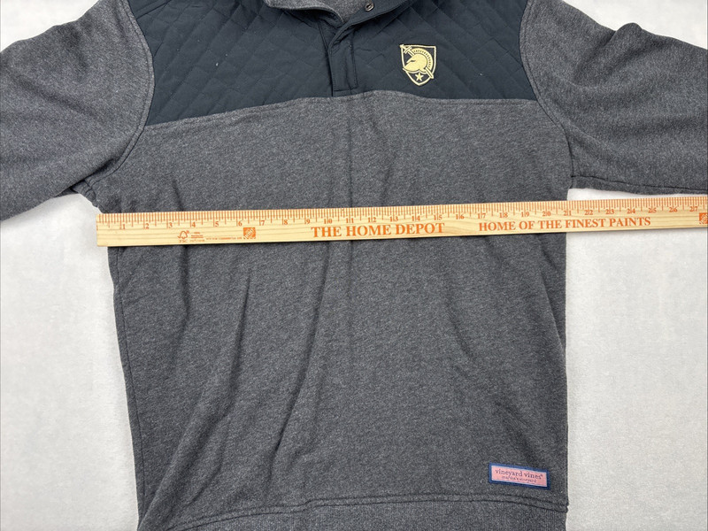 Vineyard Vines Quilted Shep Pullover Men's Army Black Knights Medium gallery