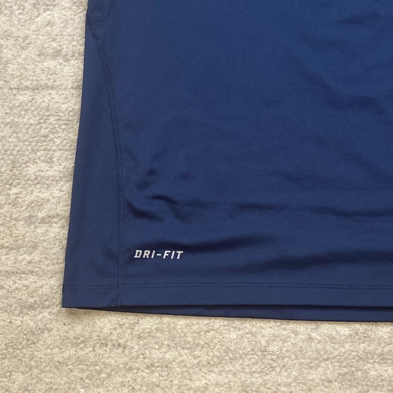 Nike Pro Combat Shirt Medium Blue White Performance Center Swoosh Drifit Preppy gallery