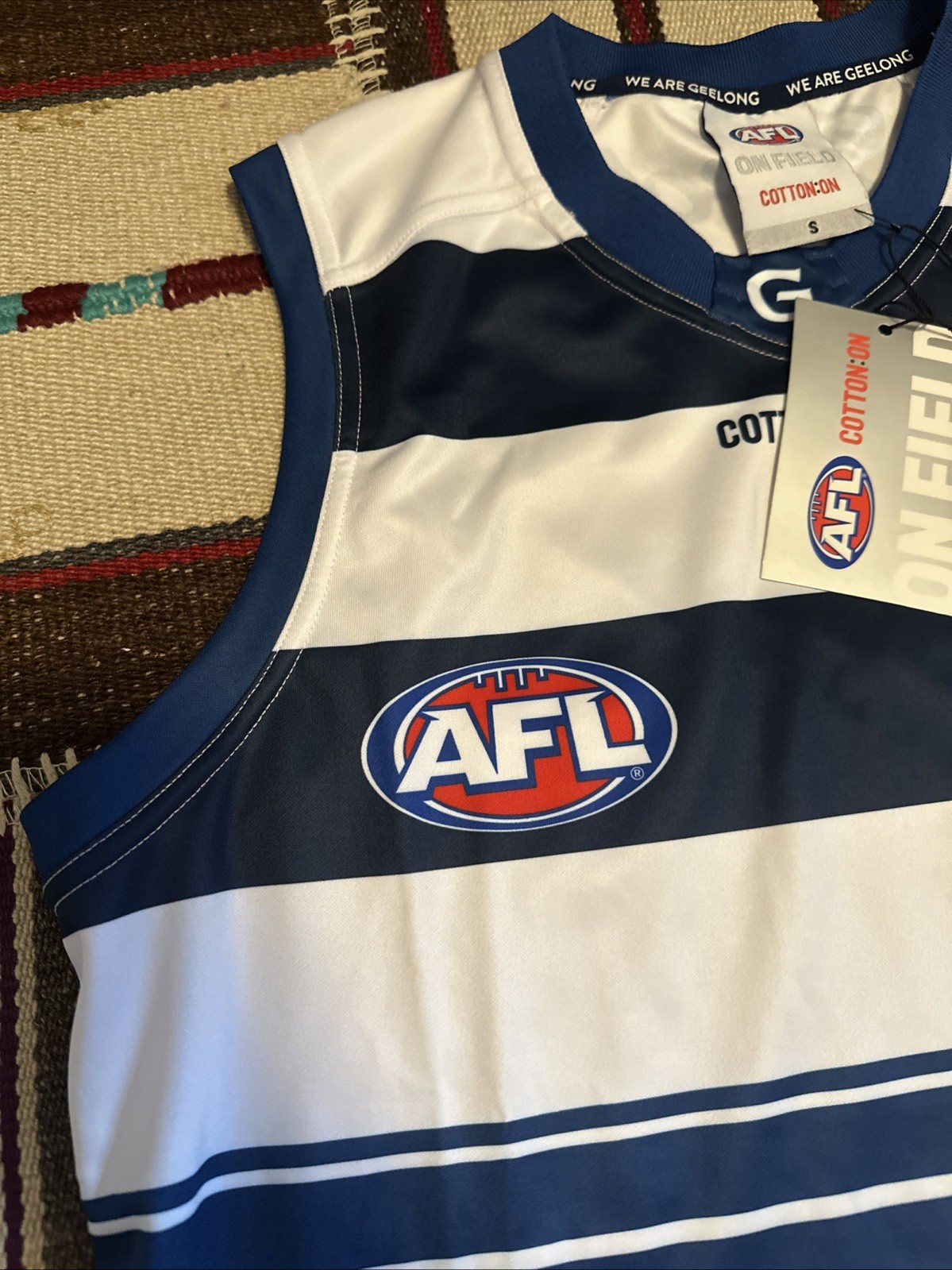 2026 Geelong Cats & Ford GFC AFL Soccer Football Guernsey Adult S Jersey NWT gallery