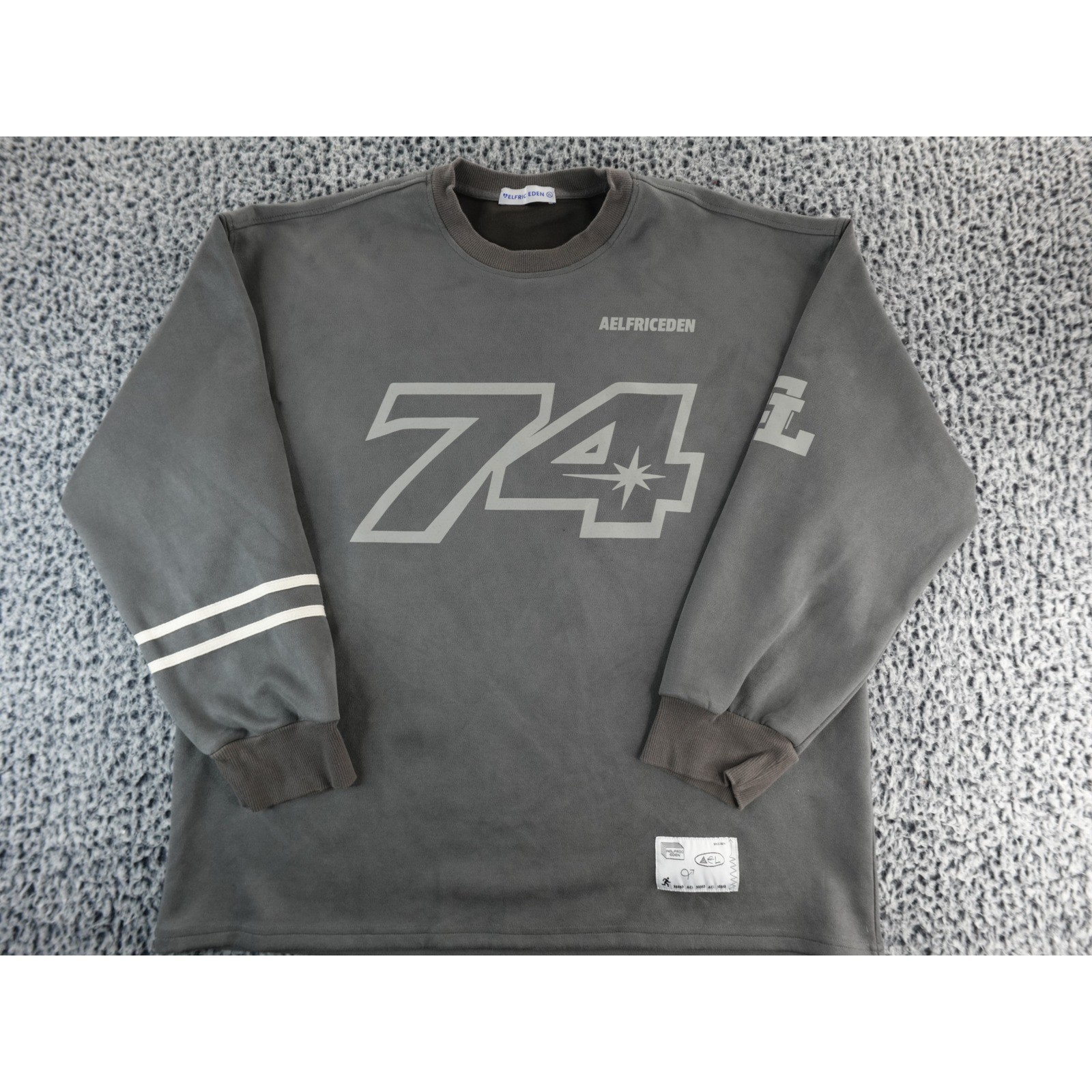 Aelfric Eden 74 Graphic Long Sleeve Shirt Gray Mens XL gallery