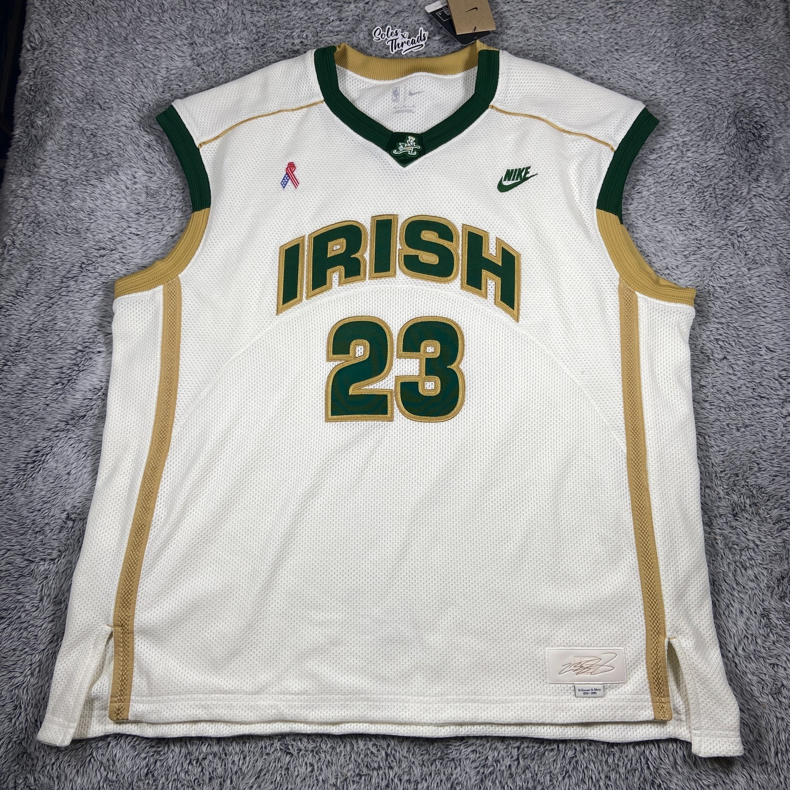 Nike Lebron James SVSM Irish Reserve Authentic Jersey Size 2XL Men IF0292-133 gallery