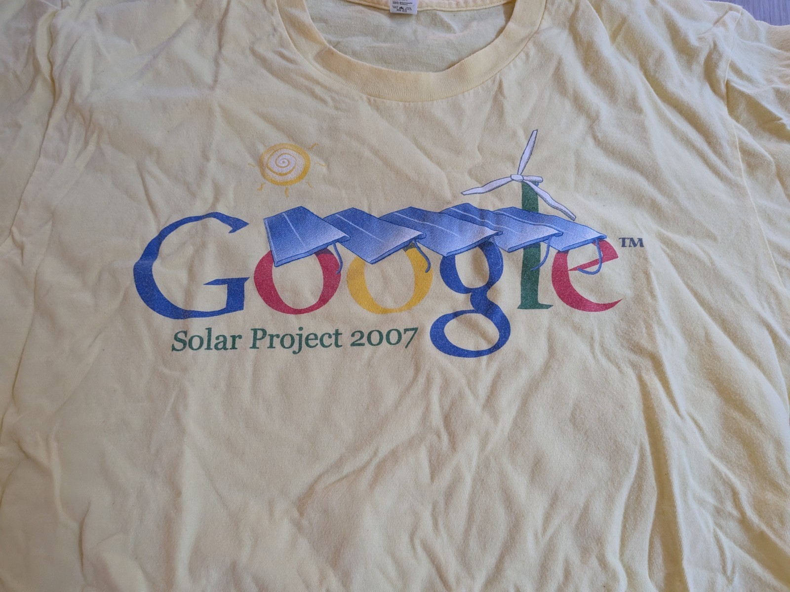 VTG Y2K GOOGLE EMPLOYEE COMPANY SOLAR T SHIRT sz M MEDIUM AMERICAN APPAREL gallery