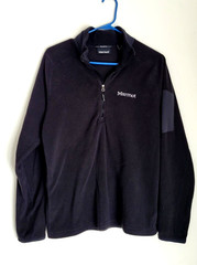 Marmot pullover jacket fleece polartec men’s size S black 1/4 zip long sleeve