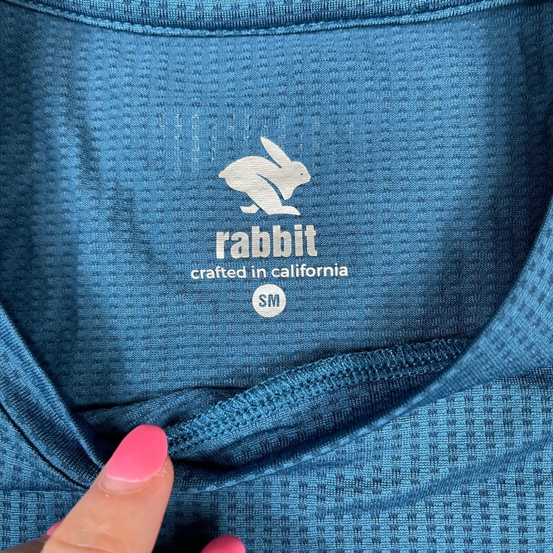 Rabbit Running Men's Strong Running Tee Blue Small Training Sports Trail Large gallery