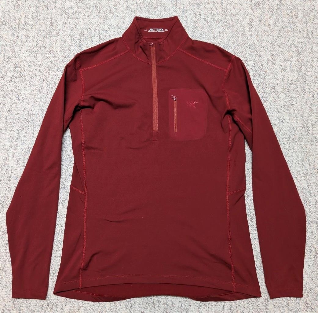 ARCTERYX baselayer RHO AR zip neck L iron red shirt gallery