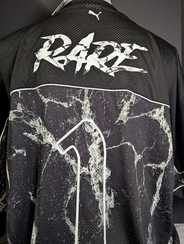 Men PUMA x LaFrancé Written in Chrome Football Jersey Black 2XL 632022-01 gallery
