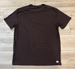 Vuori Strato Tech Tee Mens XL Clove Heather Brown V126 Short Sleeve Shirt