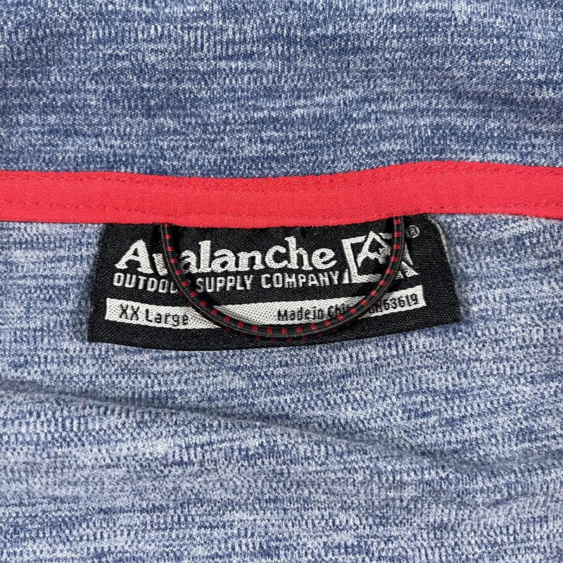 Avalanche Pullover Mens 2XL Blue Half Zip Outdoor Supply Company Performance Top gallery
