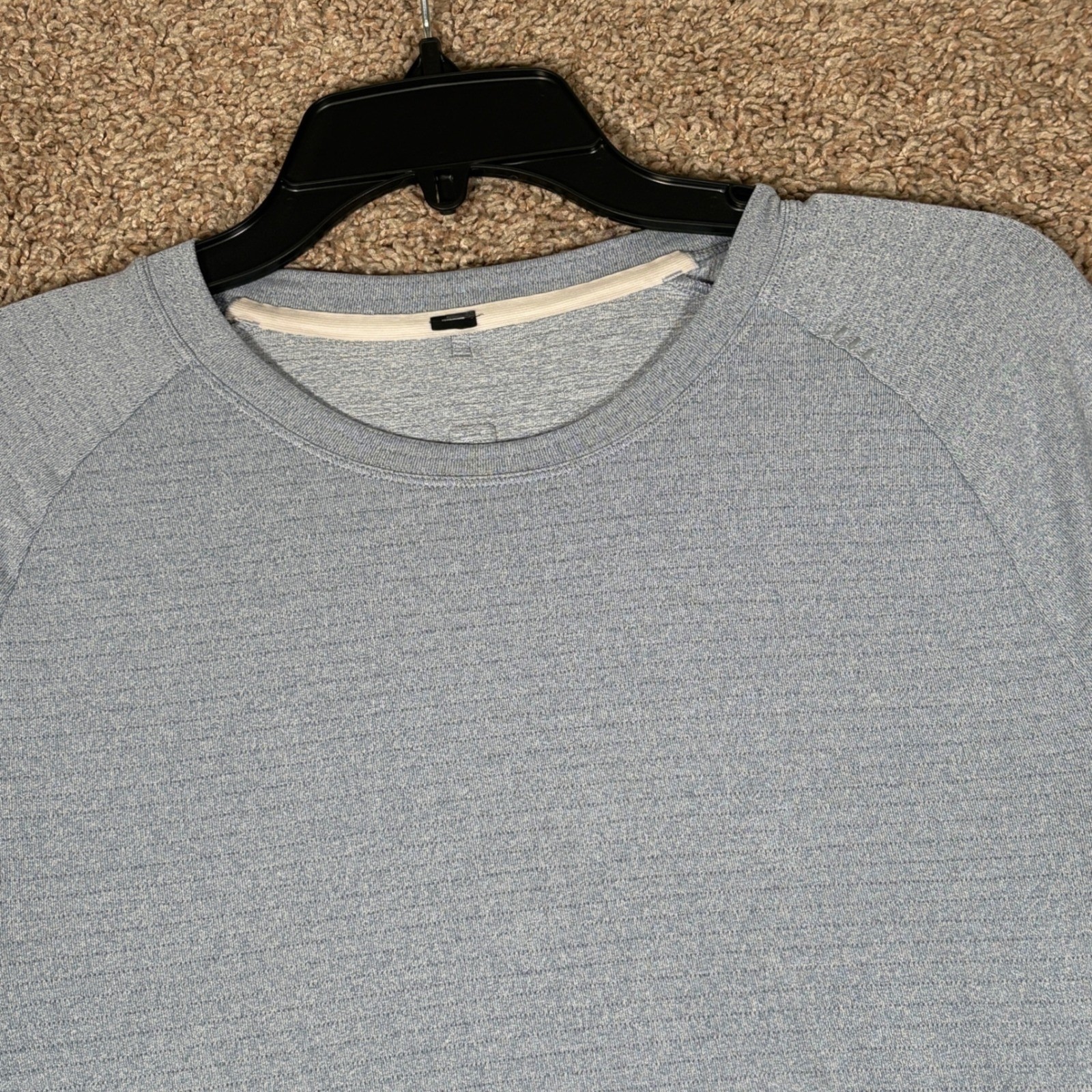 Lululemon Mens Metal Vent Tech Short Sleeve Shirt Blue Gray Heathered 2.0 L gallery