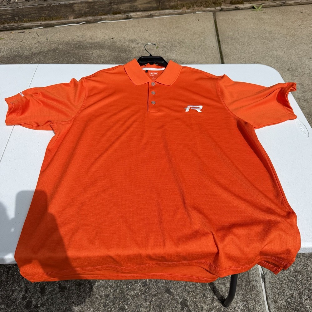 Adidas Golf Mens Size M Polo Shirt Ultimate365 Orange Taylormade Performance