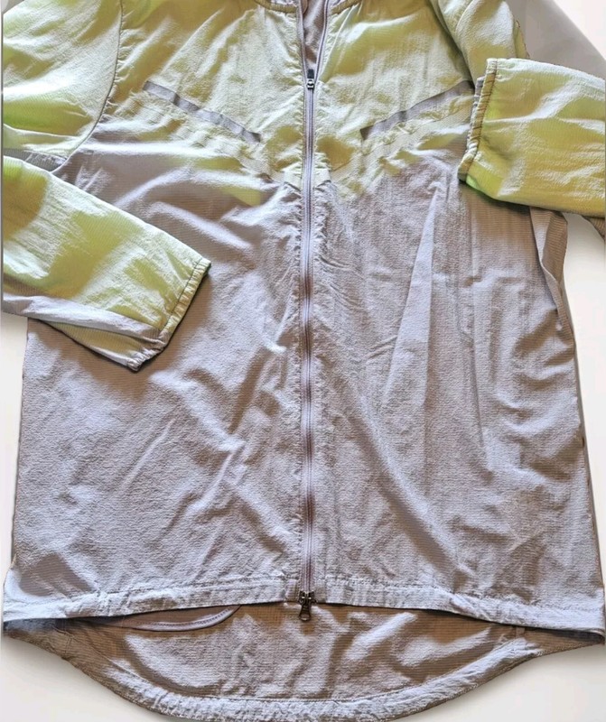 Nike Cyclone Men's Lightweight Running Jacket 519734 Grey Volt Yellow Size Small gallery