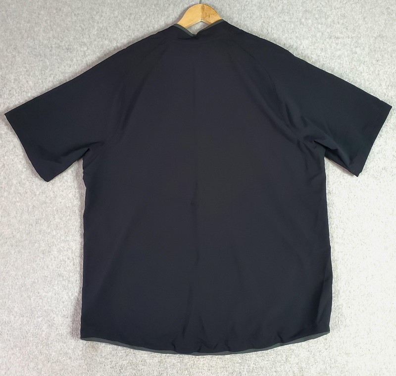 Nike Hot Baseball Jacket Mens XL Black Tiger Mascot Short Sleeve Pullover 715061 gallery
