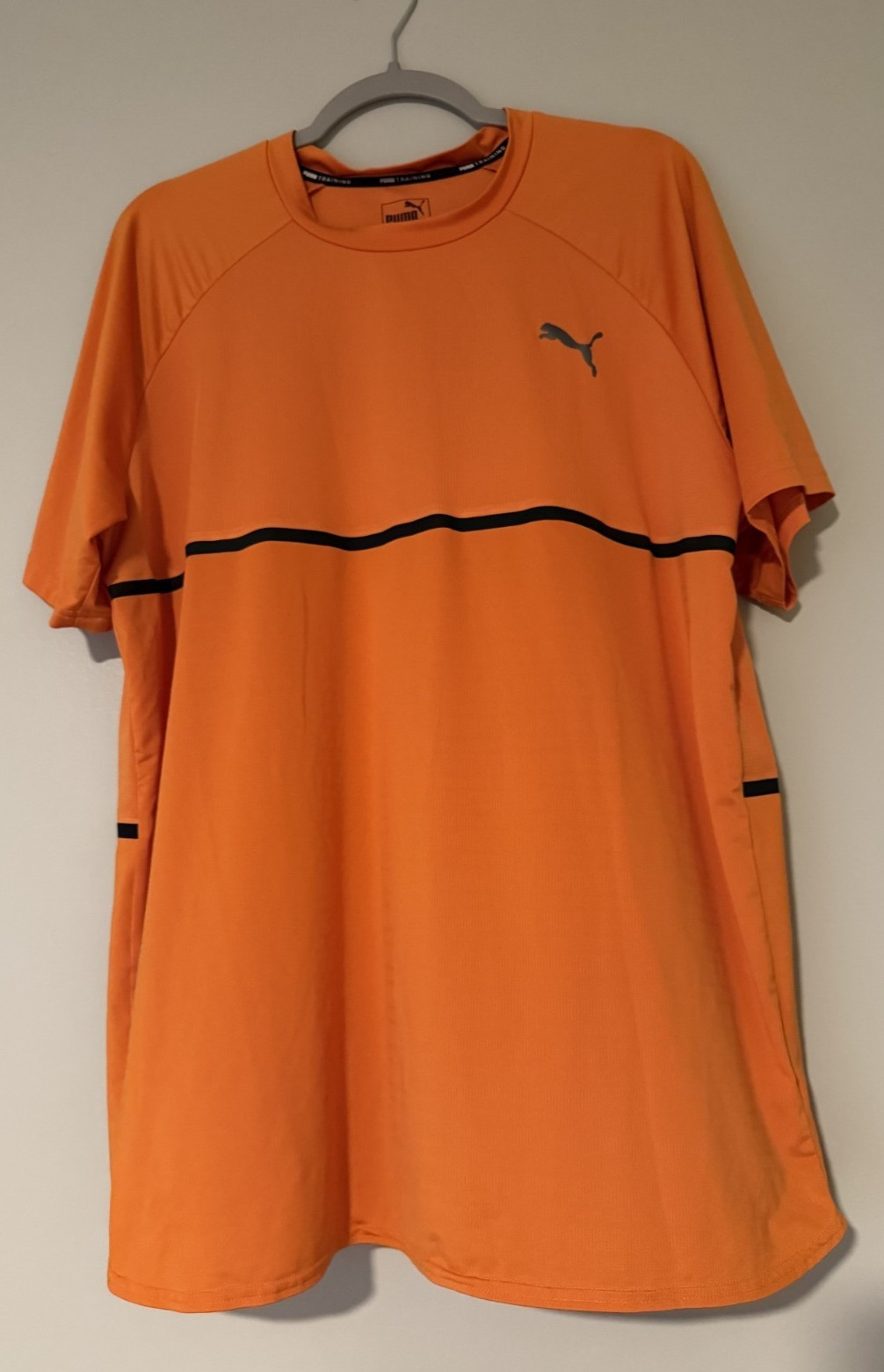 Puma Training Athletic Shirt Mens XL Orange Performance Short Sleeve Running Gym gallery