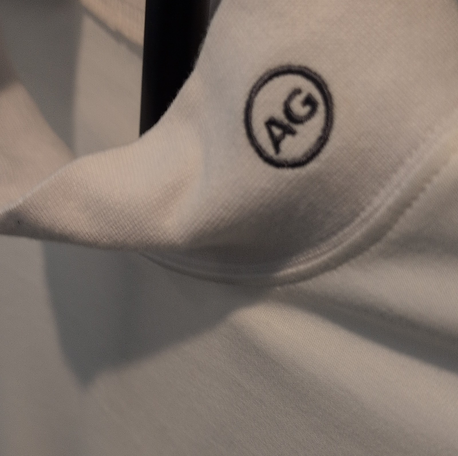 AG Green Label Men's White Mock Neck T-Shirt Long Sleeve Solid M gallery
