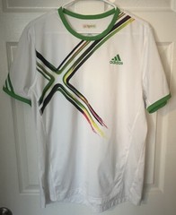 Adidas Adizero Tennis Jersey / Shirt White And Green, Men’s Medium