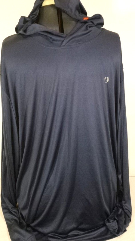 American Outdoorsman-Mens Long Sleeve Performance Hoodie-2XL XXL-Blue-Hike/Fish gallery